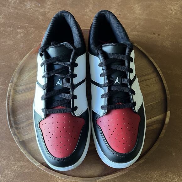 Nike Air Jordan NU Retro 1 Low Varsity Red Black Sneakers Shoes Mens 11 - Picture 9 of 16